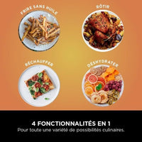 Friggitrice senza olio - NINJA - AF140EU - PRO - 4,7 L - 28,5 x 36 x 26,5 cm - Nero