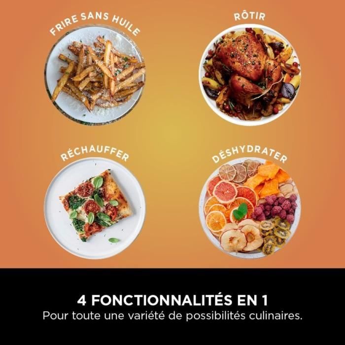 Friggitrice senza olio - NINJA - AF140EU - PRO - 4,7 L - 28,5 x 36 x 26,5 cm - Nero