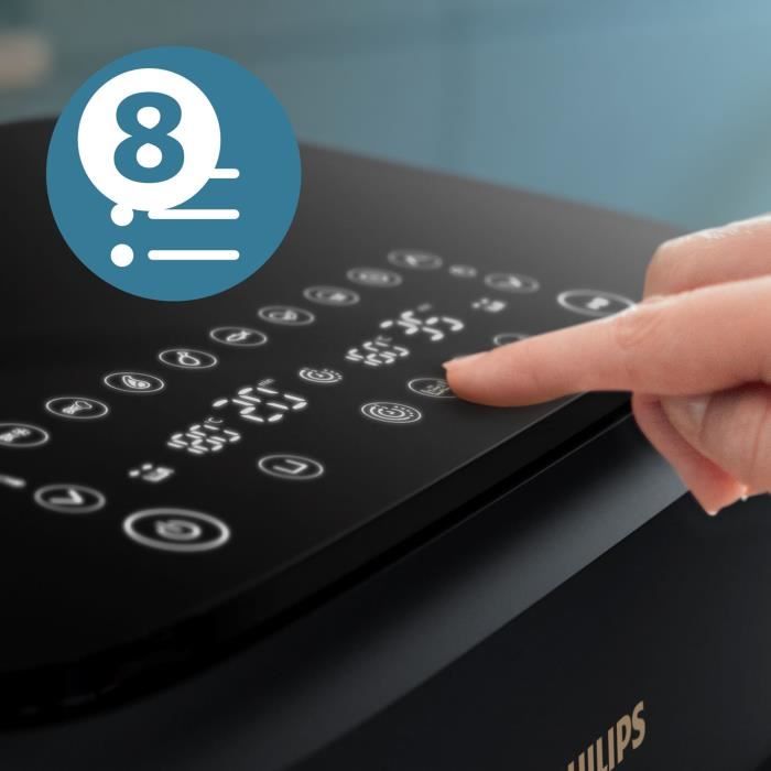 Friggitrice senza olio - PHILIPS - NA352/04 - 9L - Doppio cestello - Touch screen + Accessori - Nero
