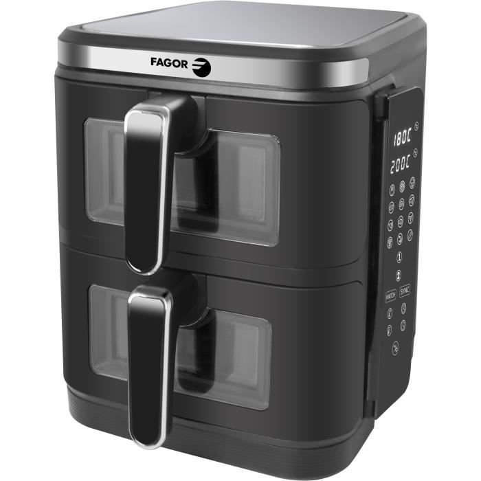 Friggitrice senza olio FAGOR - Airfryer FGD11 - Capacità 11L - Doppie vasche 5,5 L - 12 programmi di cottura - 2800W