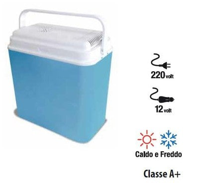 FRIGO PORTATILE BOX ELETTRICO DUAL POWER CM38x26x46H CON SPINOTTO 12V-SPINA 230V