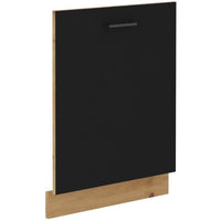 Frontale lavastoviglie + zoccolo - MODENA - 60 cm - Rovere artigianale e nero opaco - CUISINIER