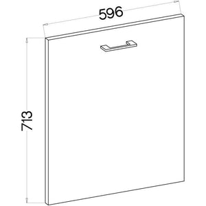 Frontale lavastoviglie + zoccolo - MODENA - 60 cm - Rovere artigianale e nero opaco - CUISINIER