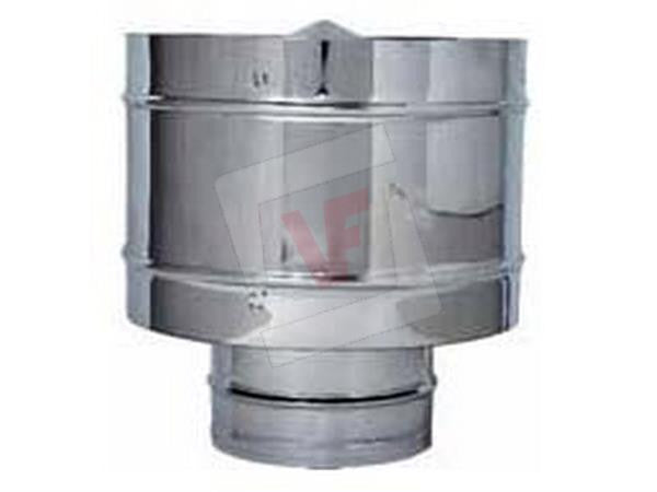 FUMAIOLO TESTA RADIANTE FISSO ANTI-VENTO ATTACCO TONDO DIAMETRO 10 CM