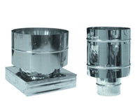 FUMAIOLO TESTA RADIANTE FISSO ANTI-VENTO CM.32X32 ATTACCO QUADRATO