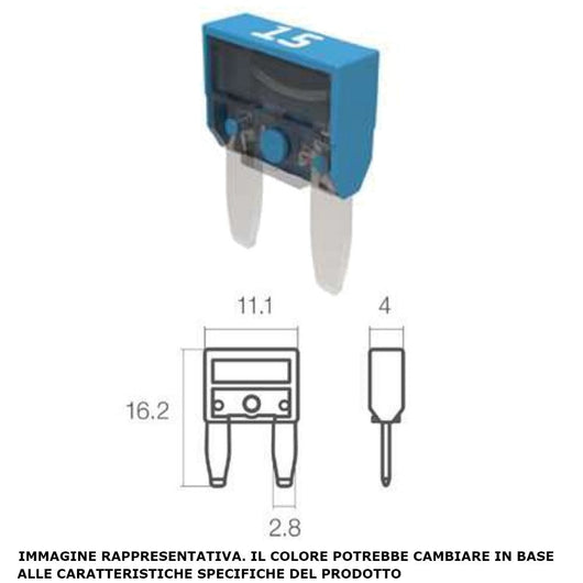 Fusibile minival 15 AMP Mta
