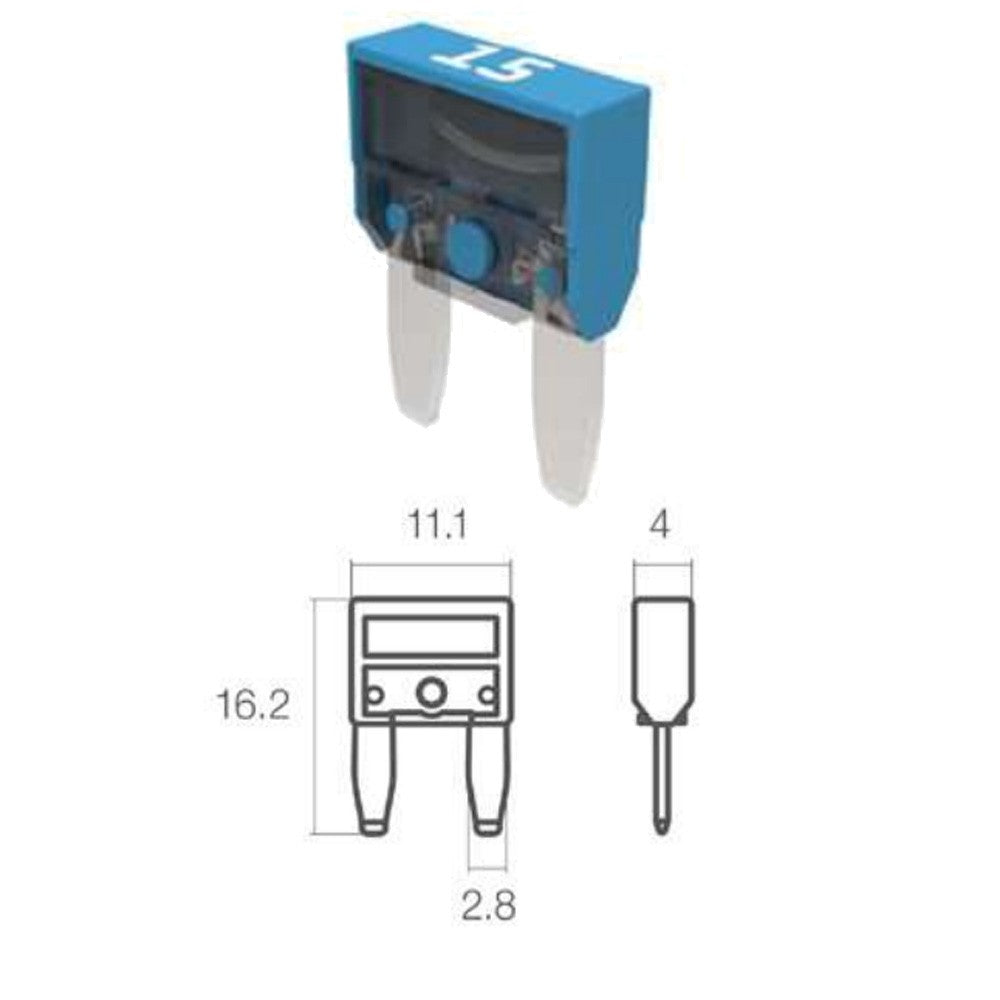 Fusibile minival 2 AMP Mta