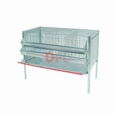 GABBIA GALLINE OVAIOLE 3 CELLE CON RACCOGLI UOVA PER 9 GALLINE CM. 107X50X80H
