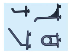 GANCI IN NYLON PER PANNELLI FORATI GANCIO PER PANNELLO FORATO CF. 100PZ