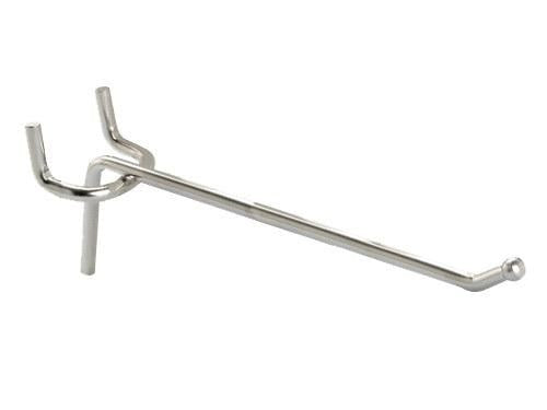 GANCIO A MENSOLA PER PANNELLI FORATI CM.20 GANCI PER PANNELLO FORATO PZ.100