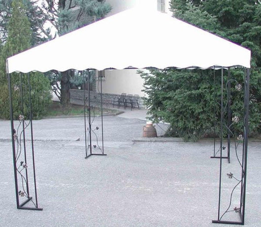 GAZEBO IN FERRO BATTUTO BACCO MT.3X3 GAZEBI ARREDO GIARDINO ESTERNO