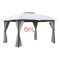 GAZEBO IN METALLO UTAH 3,3X3,3 MT COLORE ECRU' ARREDO GIARDINO ESTERNO GAZEBI