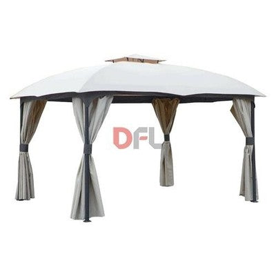 GAZEBO IN METALLO UTAH 3,3X3,3 MT COLORE ECRU' ARREDO GIARDINO ESTERNO GAZEBI