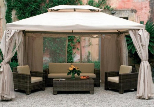 GAZEBO SAHARA MT. 3X4 TELO ECR ARREDO GIARDINO ESTERNO OFFERTISSIMA