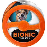 Giocattolo per cani - BIONIC - Anello da lancio e tiro - Tutte le taglie di cani - Gomma ultra resistente - Senza piombo, BPA e ftalati