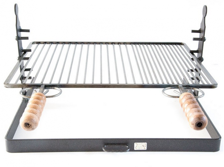 GRIGLIA GRATICOLA CM. 60x37 CON BASE APPOGGIO E ALTEZZA REGOLABILE CHIANINA