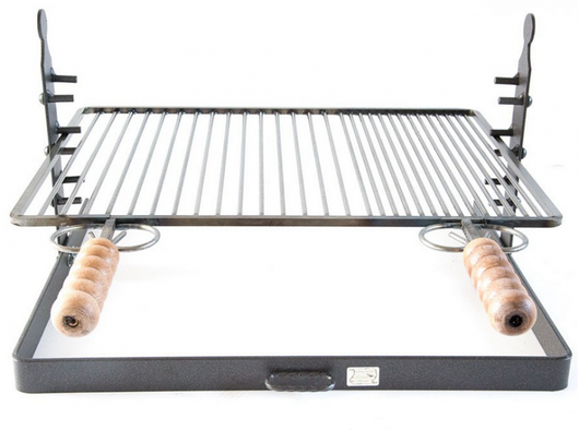 GRIGLIA GRATICOLA CM. 60x37 CON BASE APPOGGIO E ALTEZZA REGOLABILE CHIANINA