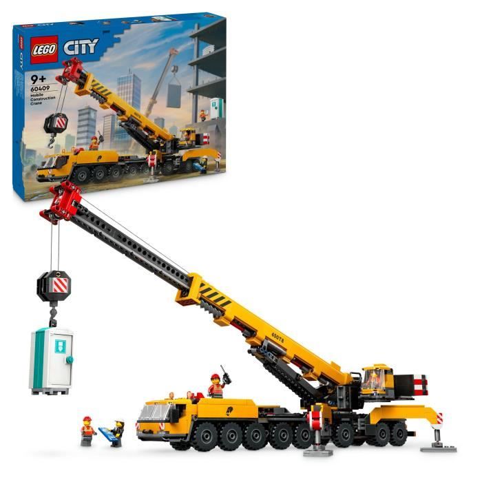 Gru mobile gialla LEGO City 60409, set da costruzione regalo per bambini