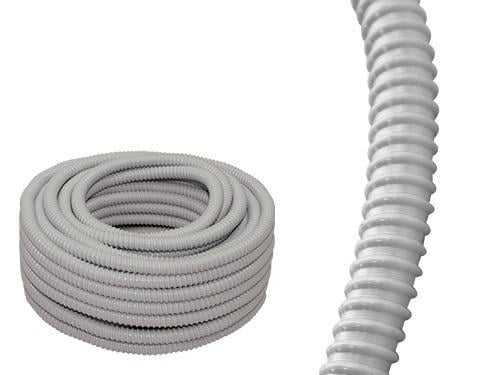 GUAINA FLESSIBILE GRIGIA PER CAVI ESTERNI D.16 MM MT.30 TUBI TUBAZIONE ESTERNA