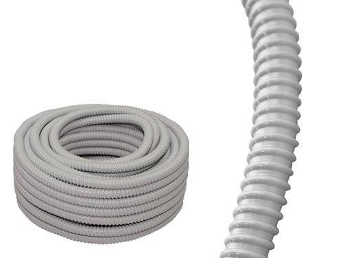 GUAINA FLESSIBILE GRIGIA PER CAVI ESTERNI D.25 MM MT.30 TUBI TUBAZIONE ESTERNA