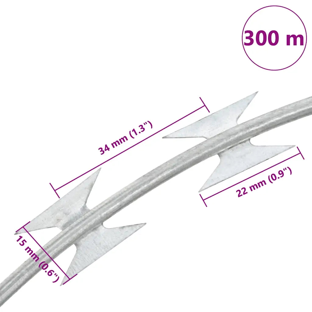 Filo Spinato Fermagliato con Clip in Acciaio Zincato 300 m CFW1506499
