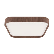 Plafoniera bagno quadrata 48cm rovere LED 48W 4100K Struhm