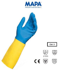 GUANTI IN NEOPRENE LATTICE NATURALE DUO-MIX 405 MAPA PZ. 10