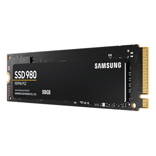 Hard disk SSD Samsung SSD 980 NVMe M.2 - 500 Gb - Slot M.2 - Stato Solido - Lettura 3.100 MB/S, Scrittura 2.600 MB/S