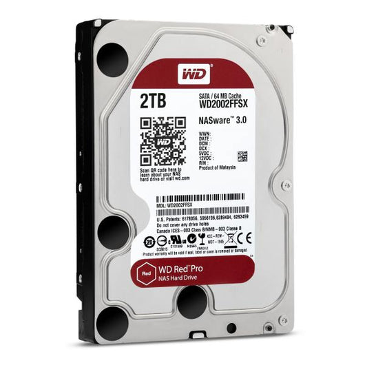 Hard Disk WD RED PRO WD2002FFSX - 2TB (2000 GB) per NAS - SATA 3 / 600 MB/sec. - 7200 RPM - Buffer 64 MB Cache - Interno