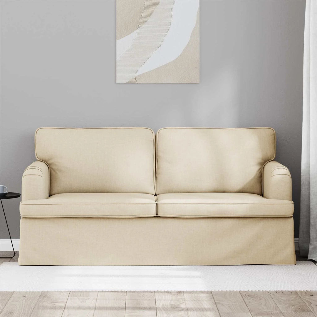 Divano Crema 142 x 80 x 85 cm Tessuto