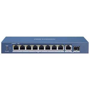 HIKVISION DS-3E0510P-E/M - UNMANAGED SWITCH 8PT POE GIGABIT + 1PT SFP + 1PT UPLINK