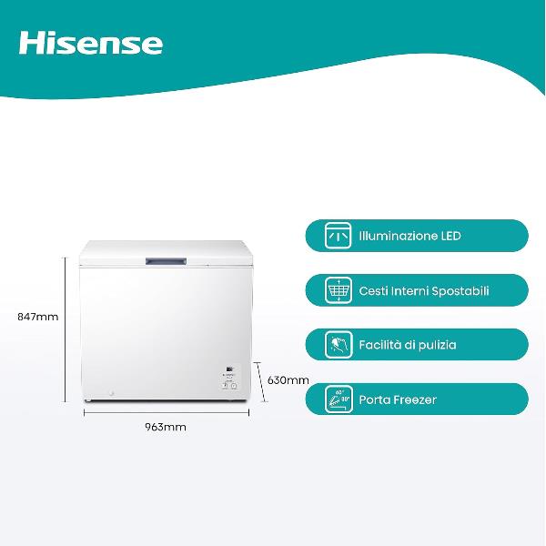 Hisense Congelatore A Pozzetto 248lt E Bianco Fc321d4awle