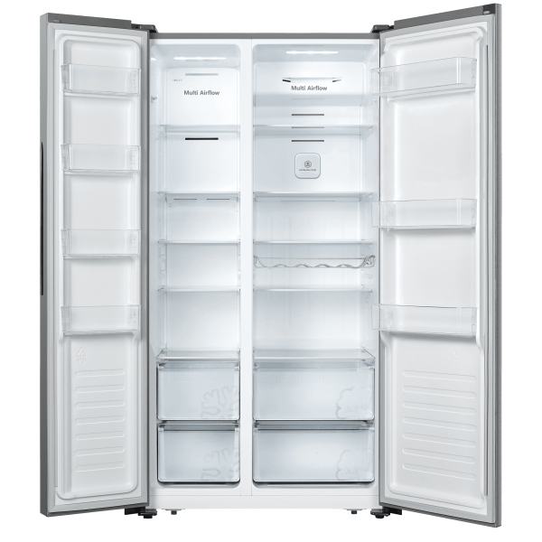 Hisense Frigo Side By Side Total Nofrost 662lt F 91cm Silver Rs677n4aif