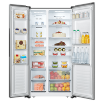 Hisense Frigo Side By Side Total Nofrost 662lt F 91cm Silver Rs677n4aif