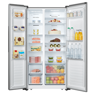 Hisense Frigo Side By Side Total Nofrost 662lt F 91cm Silver Rs677n4aif