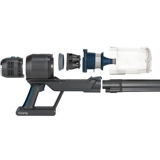 HKOENIG PowerFlex+ UPX26 - 2 in 1 Wireless 220W Castore di aspirapolvere - pieghevole - autonomo fino a 40 min - luce - 3 poteri
