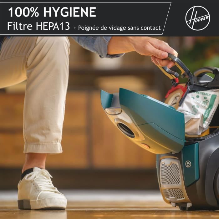 Hoover he530alg saldatura aspirapolvere con sacchetto, potente 850 W, silenziatore 69db, grande capacità 3.5l Allergia speciale e peli di animali