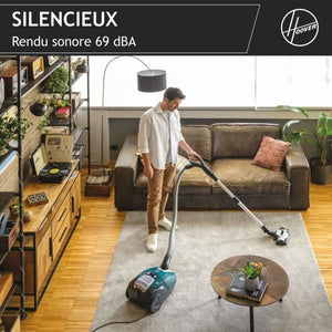 Hoover he530alg saldatura aspirapolvere con sacchetto, potente 850 W, silenziatore 69db, grande capacità 3.5l Allergia speciale e peli di animali