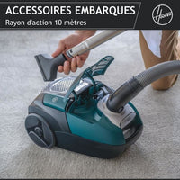 Hoover he530alg saldatura aspirapolvere con sacchetto, potente 850 W, silenziatore 69db, grande capacità 3.5l Allergia speciale e peli di animali