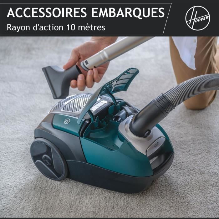 Hoover he530alg saldatura aspirapolvere con sacchetto, potente 850 W, silenziatore 69db, grande capacità 3.5l Allergia speciale e peli di animali