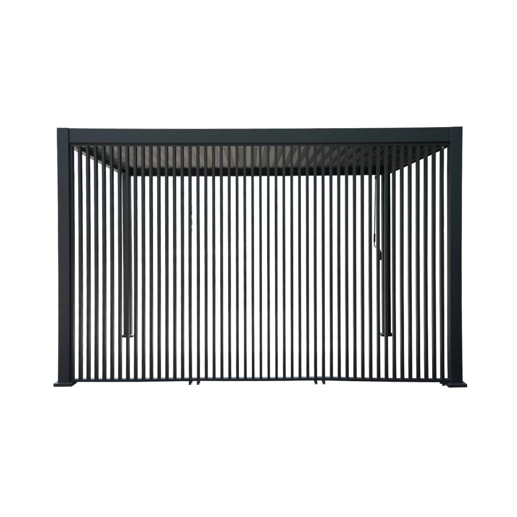 Pergola bioclimatica in alluminio 3x4m + 3 persiane verticali 1,3m ,