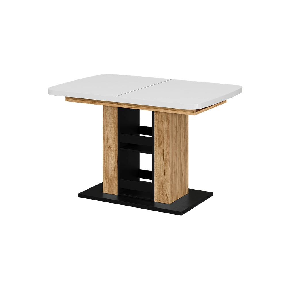Vicco tavolo da pranzo allungabile Rovere bianco/dorato 120 x 80 cm