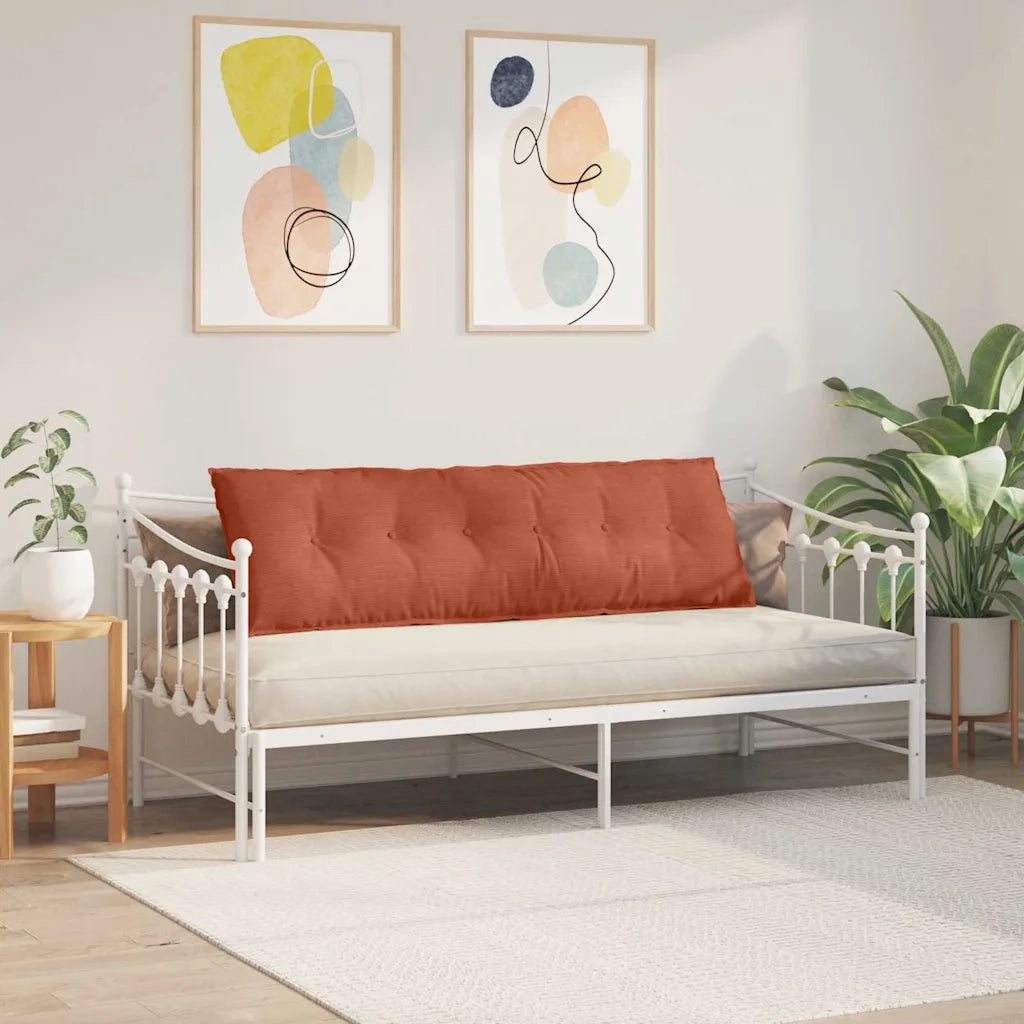Cuscino per Schiena Rosso Arancio 160 x 50 cm Tessuto in Cords 42014915