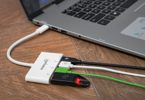 Hub USB 3.2 Gen 1 USB-C con 3 Porte USB tipo A e Alimentazione