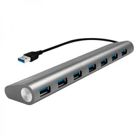 Hub USB 3.2 SuperSpeed 7 porte Alluminio Silver