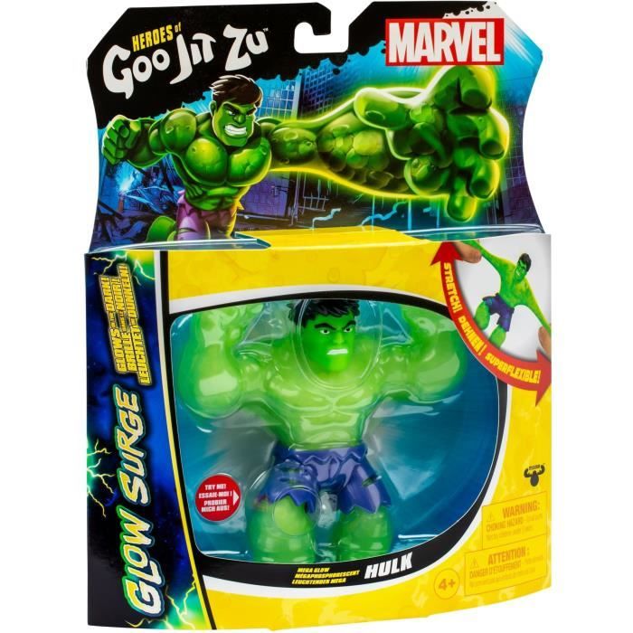 Hulk Glow Surge 11cm - HEROeS OF GOO JIT ZU - MARVEL - Figura luminosa ed estensibile
