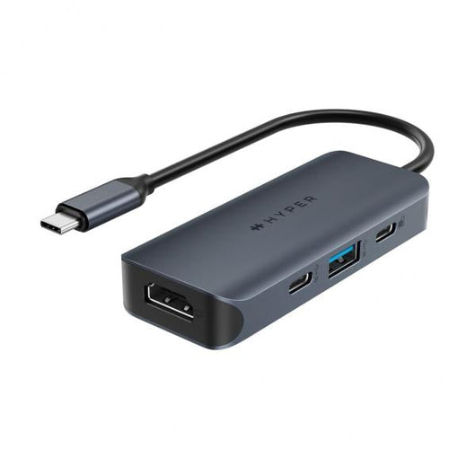HYPER HD4001GL hub di interfaccia USB 3.2 Gen 1 [3.1 Gen 1] Type-C 10000 Mbit/s Blu, Grigio (HyperDrive EcoSmartT Gen.2 - Universal USB-C? 4-in-1 Hub w - 100 W PD Power Pass-thru - Warranty: 24M)