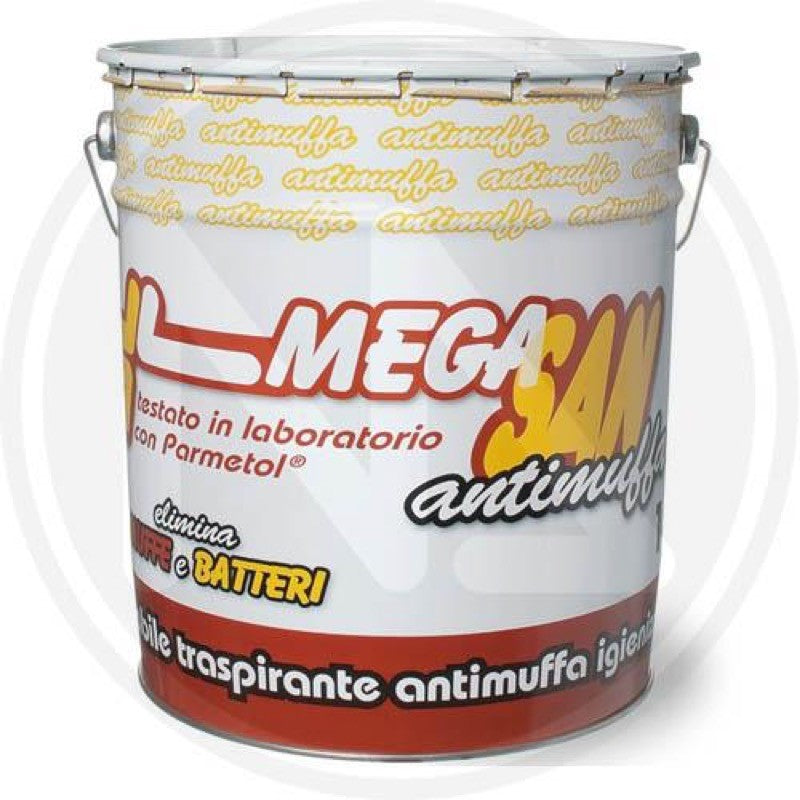 IDROPITTURA LAVABILE TRASPIRANTE MEGASAN ANTIMUFFA LAIV 4 LT BIANCO