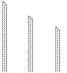 Illuminazione con striscia LED per vetrine altezza cm. 140 per ENTRAMBI i lati