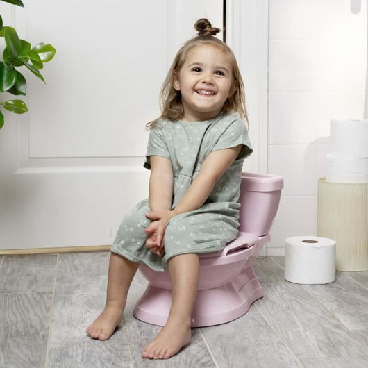 INGENUITY Mini WC per bambine con riduttore per WC per bambini incluso, scarico musicale